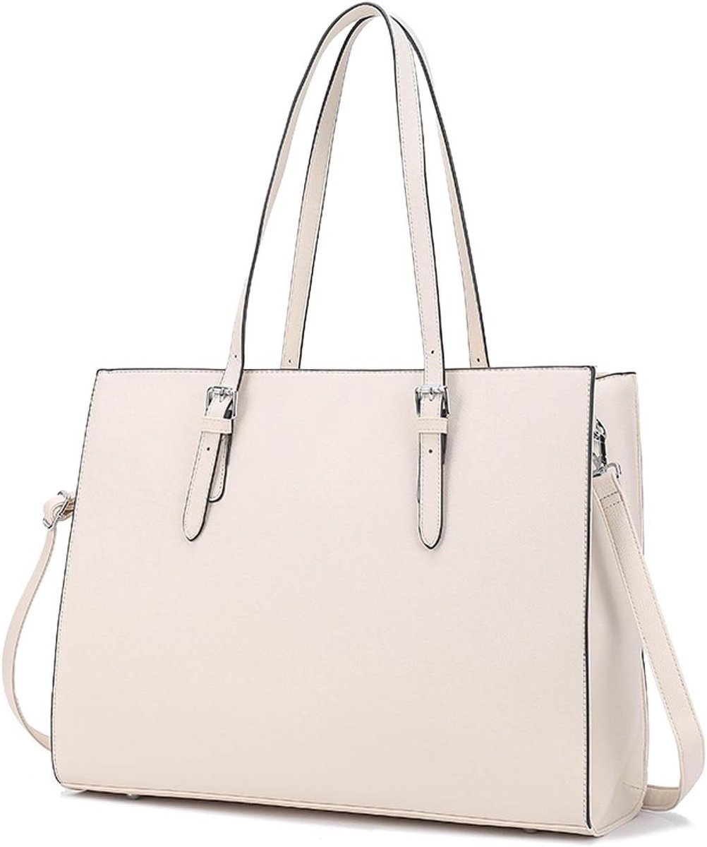 Laptoptas Dames - Handtas Shopper - Zakelijk Reizen - Waterproof PU Leer - 42 x 32 cm - Zwart
