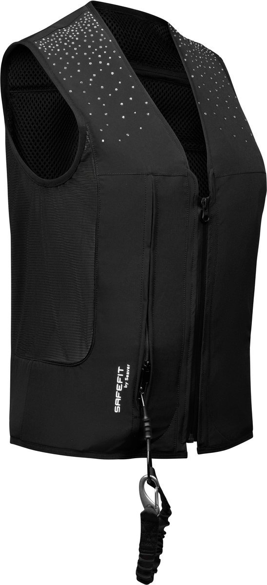 Seaver SAFEFIT Airbag Vest Crystal Rain Zwart S Lang