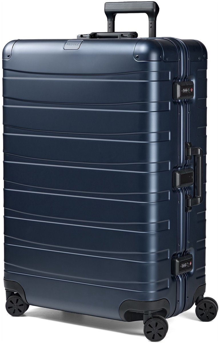 Redolz Pro Aluminium 4 wielen Trolley L 77 cm - Harde bagage - TSA slot - deep blue