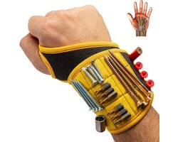 Magnetische polsband met super sterke magneten houdt schroeven nagels boorbeetje. uniek polssteunontwerp cool handig gadget cadeau voor vaders, vriendjes, klusjesman, elektricien, aannemer，10*38cm
