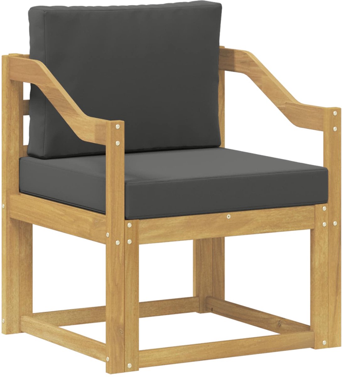 vidaXL - Buitensofa - Polyester - Wit - en - Anthraciet