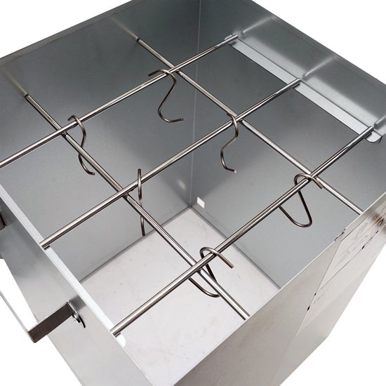 Eurocatch Telescopische Rookoven Vierkant 101 cm - Verzinkt Metalen Rookkast - Smoker voor Buiten met Thermometer en 10 Rookhaken - Extra Rookmot & Gasbrander voor eenvoudig aansteken van Eurocatch — afbeelding 2