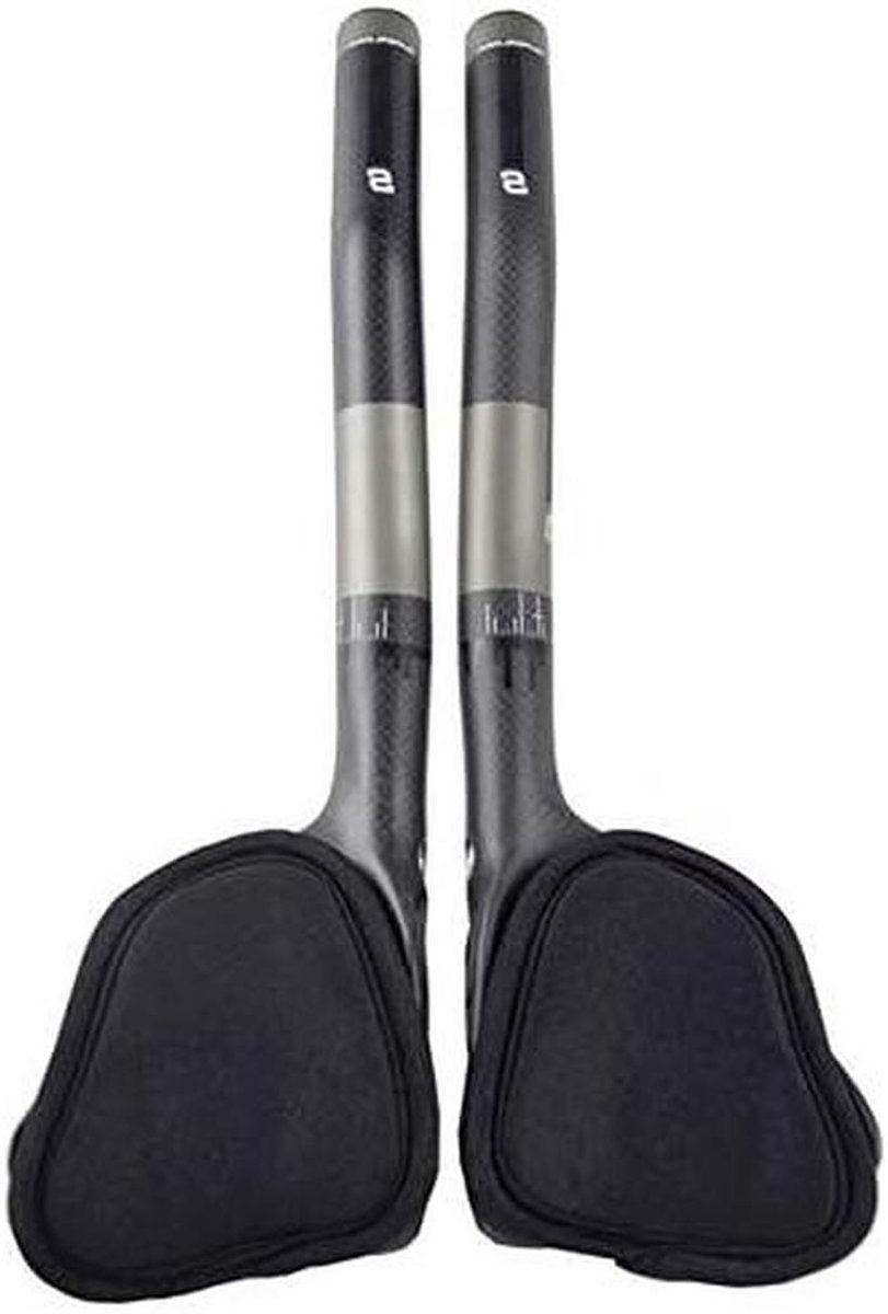 Fietsstuur Ruststuur - TT Stuur - Racefiets Gebruik - Koolstofvezel Constructie - 340 mm Lengte - Zwart