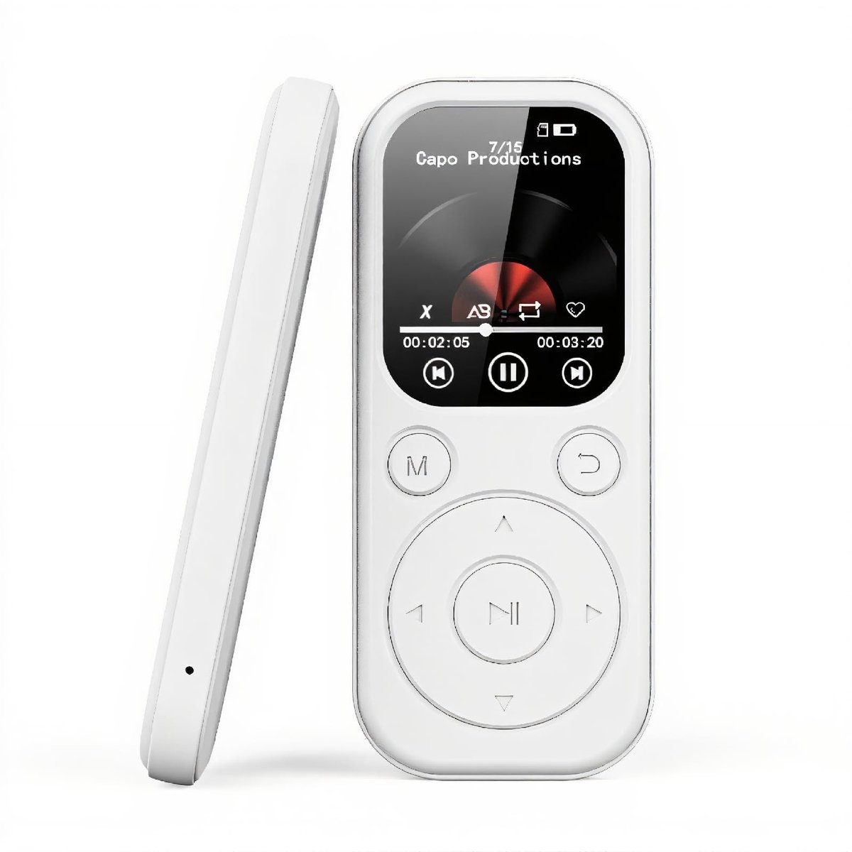 OmGoods - Dailygoody - MP3 Speler - Draagbare Muziekspeler met Bluetooth 5.4 en Ingebouwde Speaker - Compact en Lichtgewicht - Ideaal voor Muziek onderweg - Ges