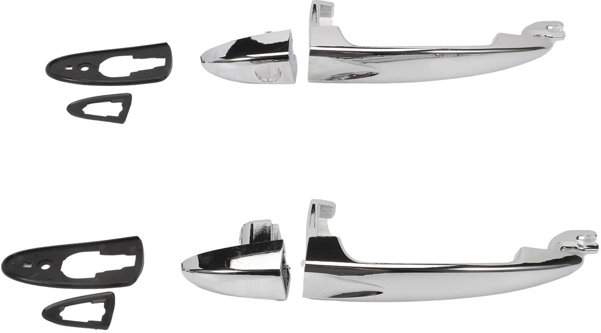 OmGoods - Dailygoody - Deurhendel - Chrome - Modern - Ambidextrous - Geschikt voor Lancia Ypsilon 2003-2011 - 100% Nieuw - 2 Stuks