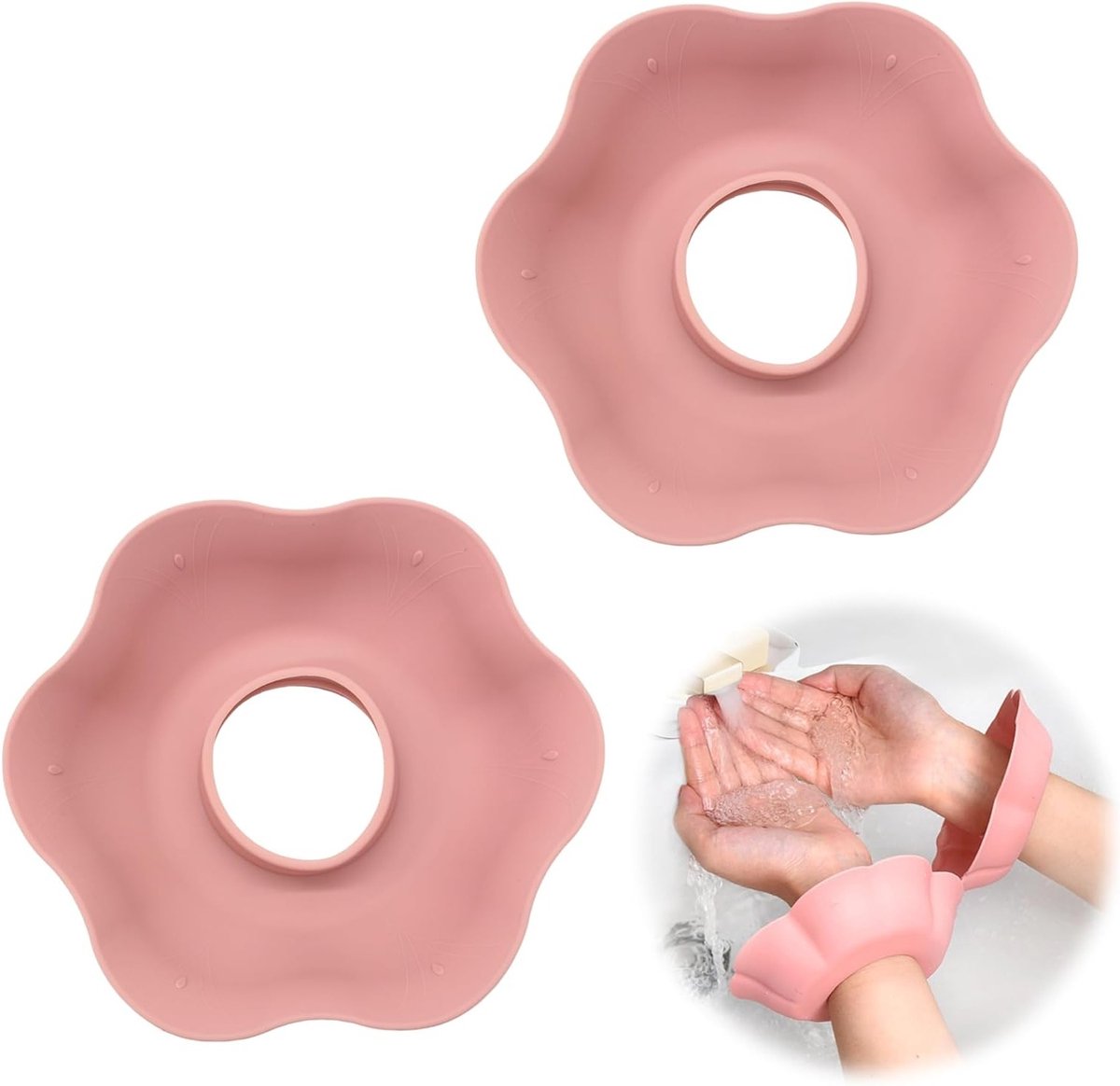 Herbruikbare siliconen armbanden voor gezicht wassen, huidvriendelijk en spatbescherming, 2 stuks