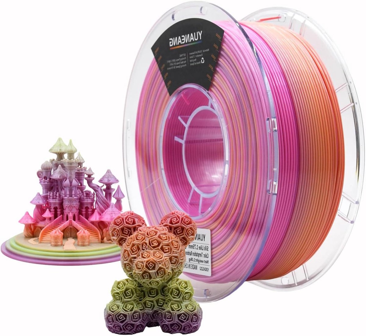 3D Printer Filament - PLA Spoel - Creatief Printen - Snelle Kleurwissel - 1KG 1.75mm - Regenboog