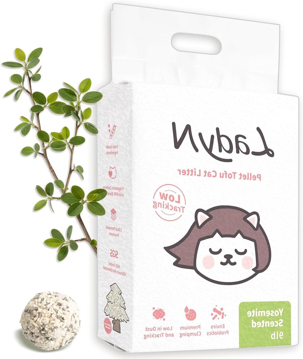 Kattenbakvulling Tofu - Klonterende Korrels - Geurcontrole Kattenbak - Sterk Absorberend Stofvrij - 4 kg - Natuurlijk