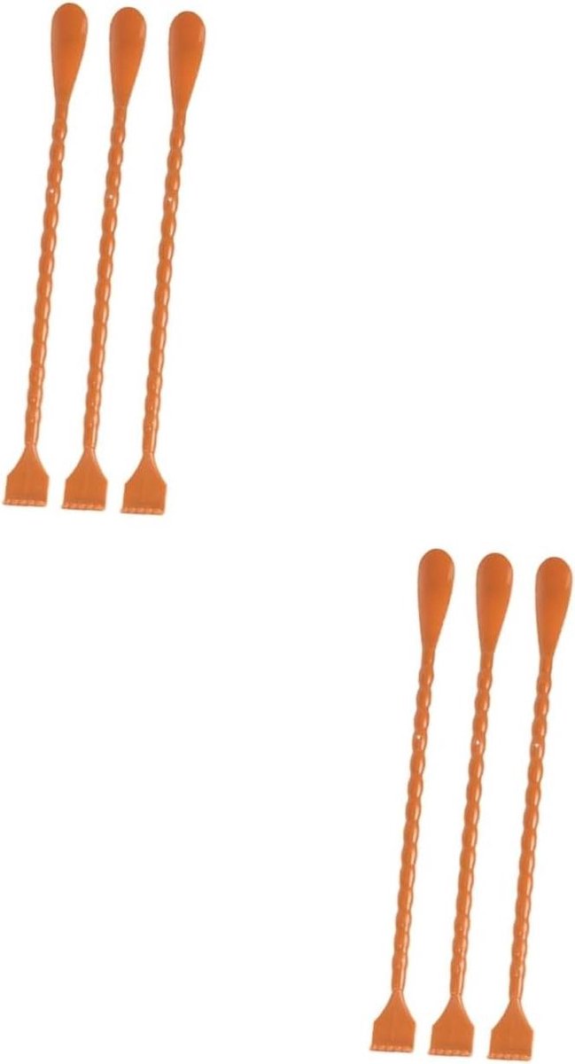 2 Sets Schoen Hulp - Lange Handgreep - Zonder Buigen - 2-in-1 Schraper - 6 Stuks - Bruin