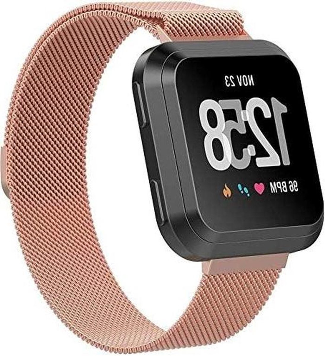 Fitbit Versa Bandje - Smartwatch Bandje - Dagelijks Gebruik - Milanese Lus - Small - Rosé Goud
