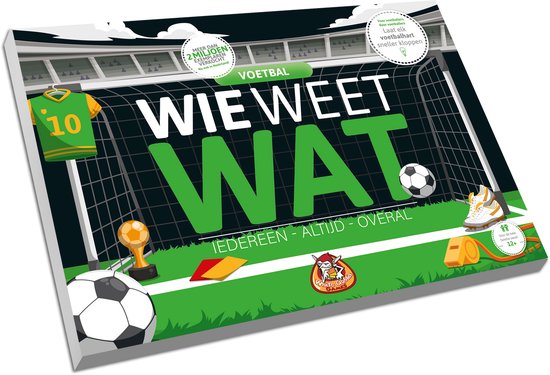 White Goblin Games - Wie Weet Wat: Voetbal - Partyspel - 2 tot 10 spelers - Speelt snel en de uitleg is nóg sneller - Wie Weet Wat speel je altijd, met iedereen en overal - Ideaal cadeau