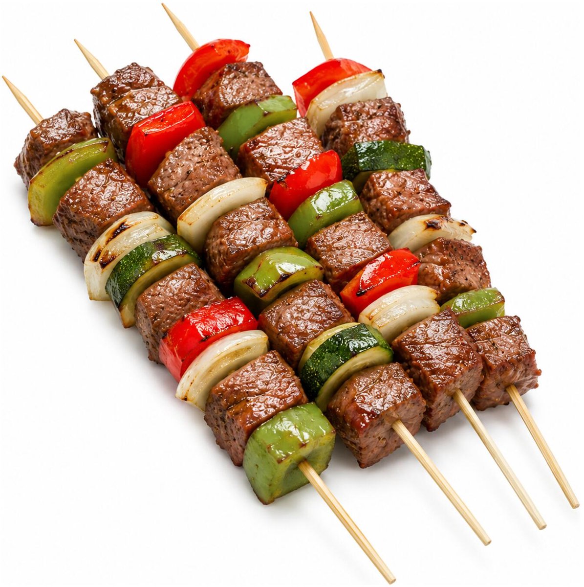 Bamboe houten sate prikkers / spiezen - 100x stuks - bbq sticks - 20 cm