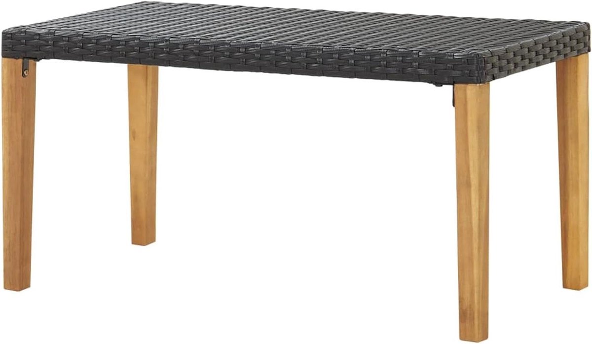 Tuinbank - Zitbank Buiten - Ontspannen in Tuin - Massief Hout Poten - 120 cm Breed - Zwart