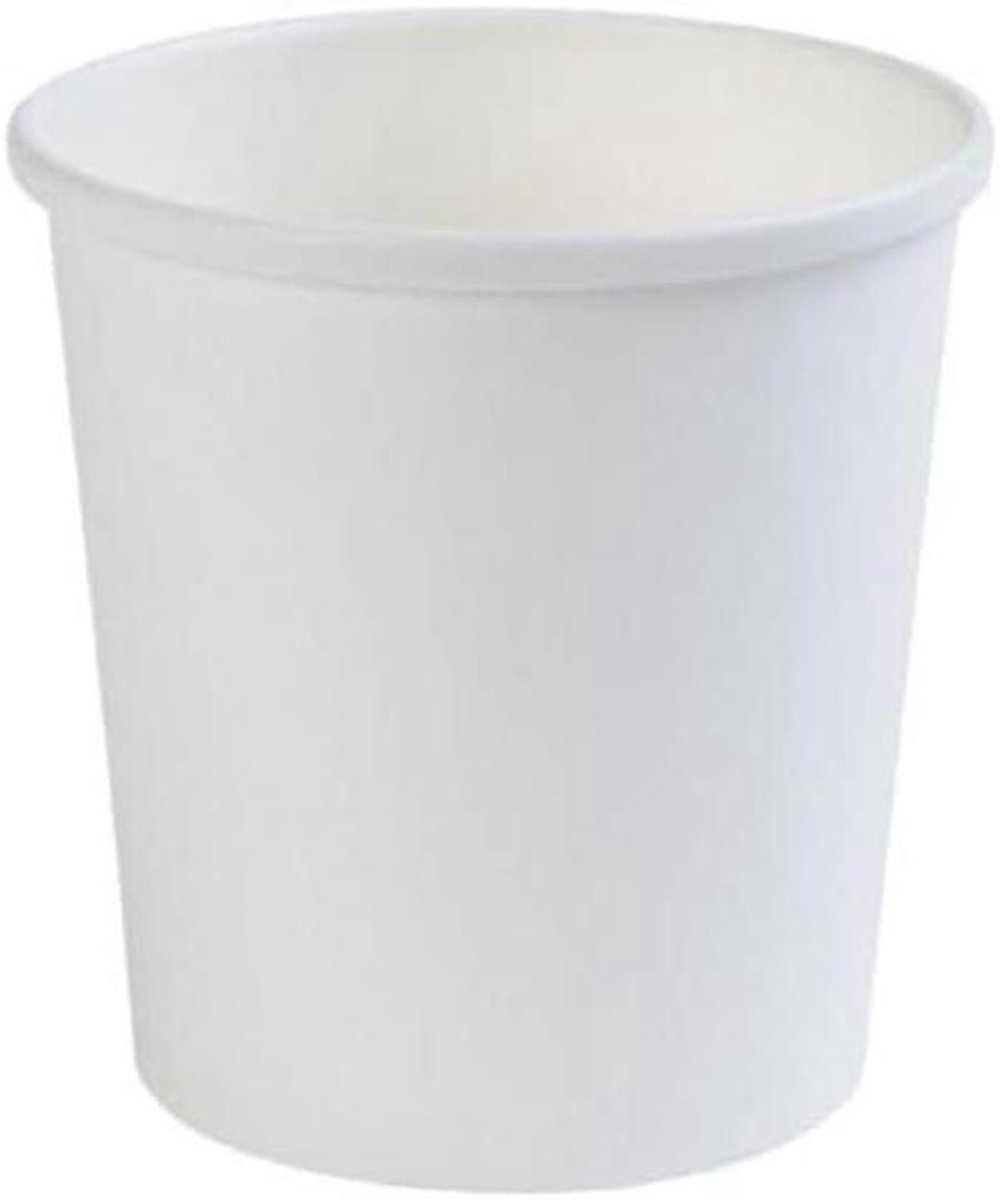 Biologische bekers - Kartonnen kommetjes - Warme gerechten serveren - Composteerbaar en duurzaam - 400 ml 25 stuks - Wit