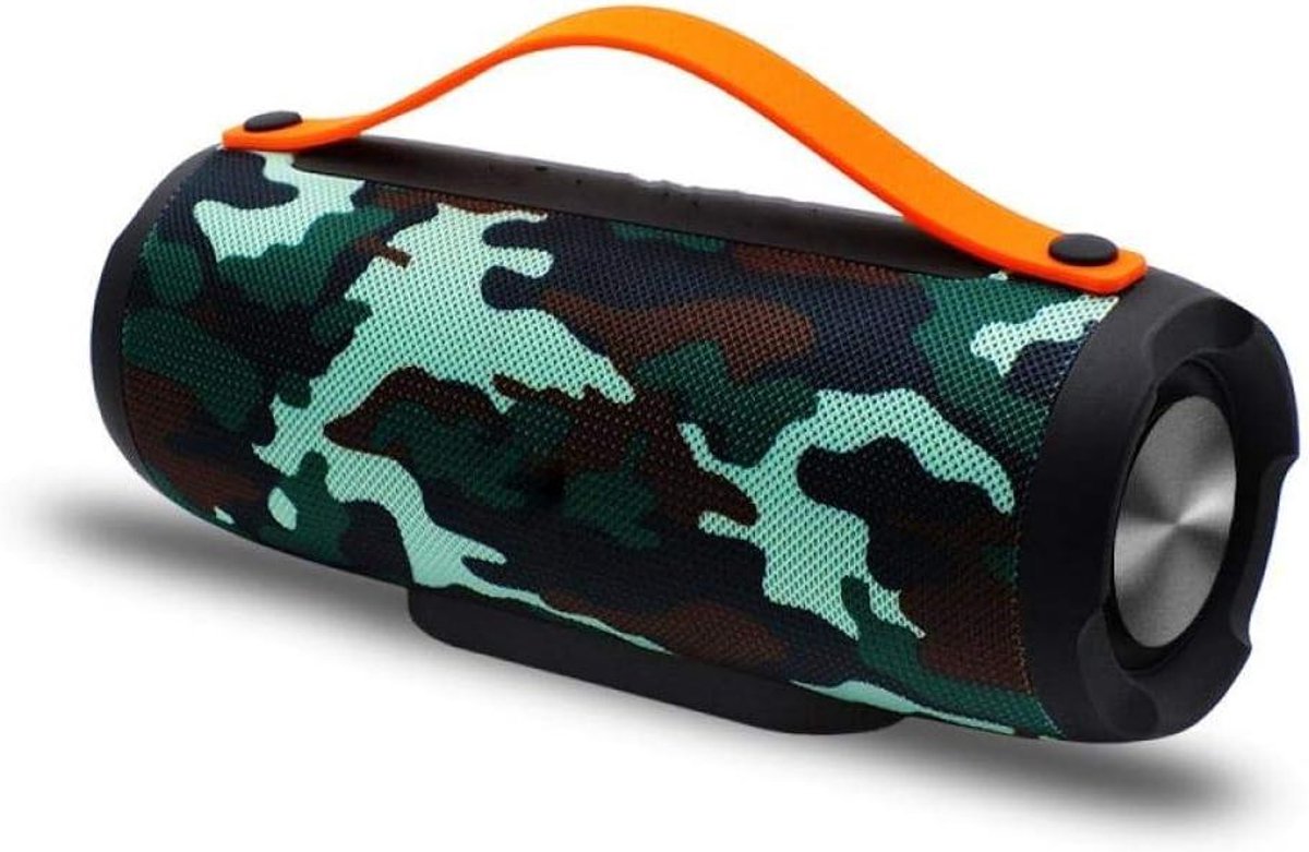 Draagbare Speaker - Draadloze Geluidskolom - Muziek Luisteren - Sterke Bas - 10W Vermogen - Camouflage