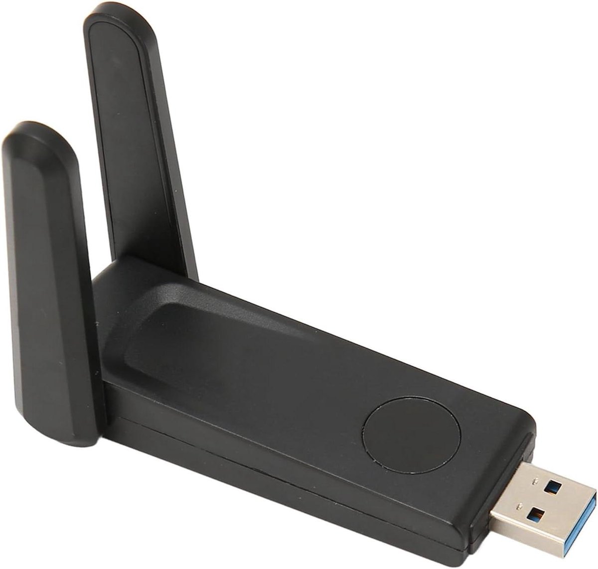 Draadloze WiFi Adapter - Netwerkkaart Dongle - Snelle Internet Verbinding - Dubbele Antennes - 600Mbps - Zwart