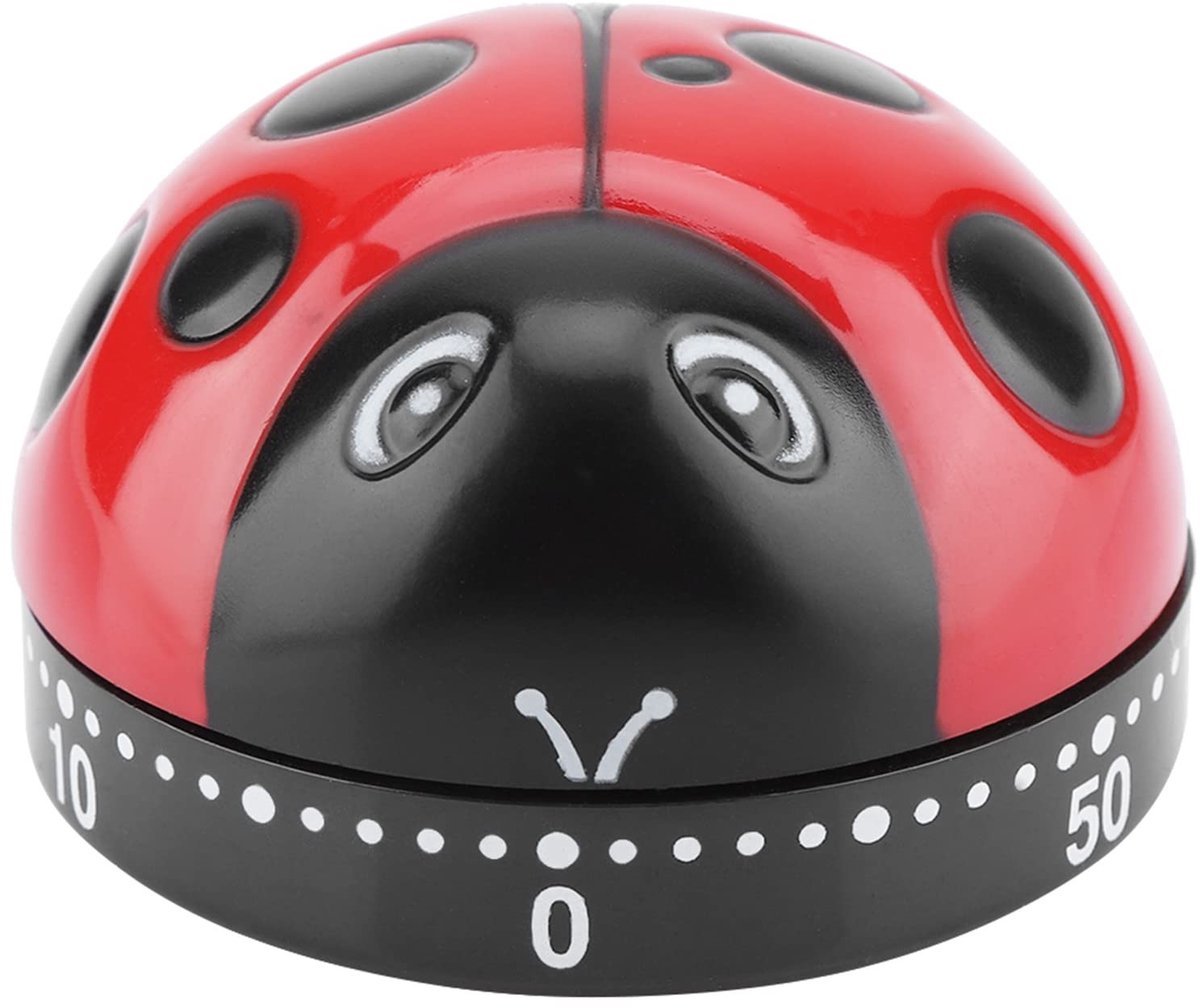 Solidchoice - Dailygoody - Lieveheersbeestje Kookwekker - Mechanische Timer - 60 Minuten Kookherinnering - Keukenaccessoire - Handmatige Timer - Perfect voor Koken