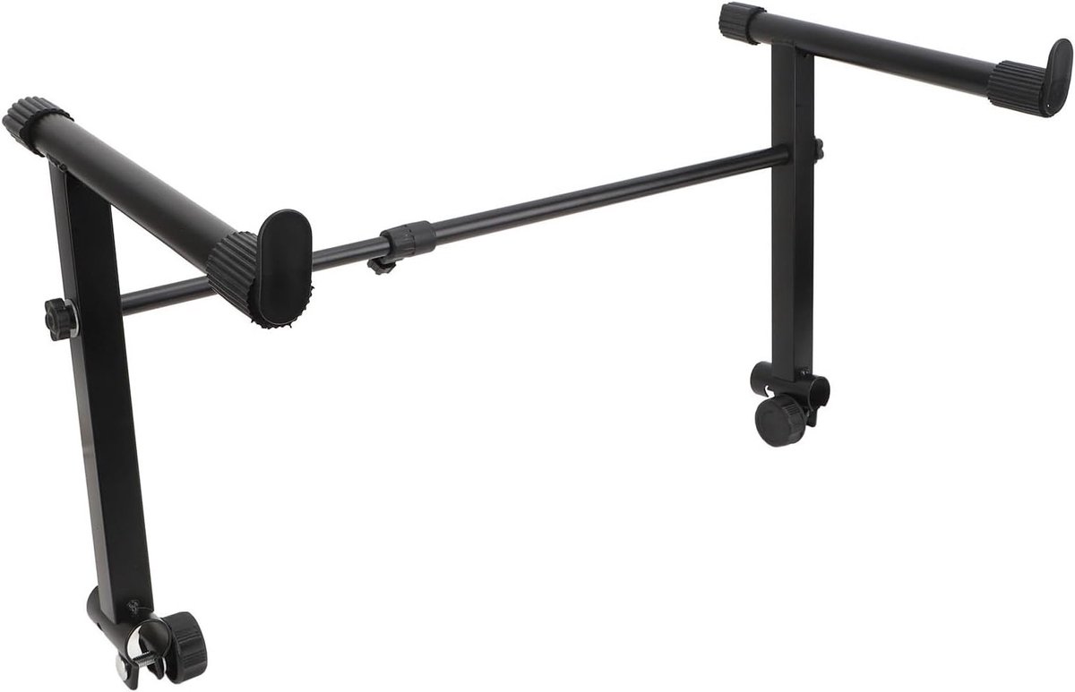 Verstelbare Tweede Laag Keyboardstandaard voor Elektronische Piano, 2-laags, 16.5-29.5 Inch Breedte, Stabiel en Duurzaam