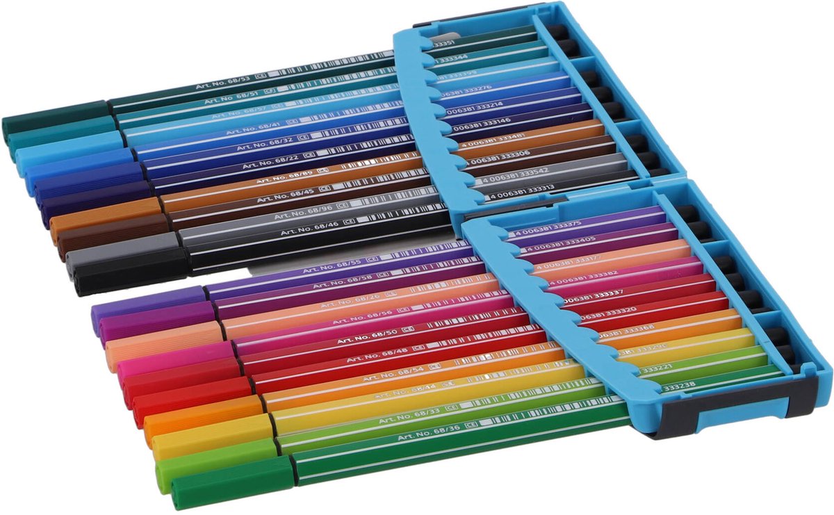STABILO Pen 68 - Premium Viltstift - ColorParade - Antraciet/Licht Blauw - Set Met 20 Verschillende Kleuren — afbeelding 9