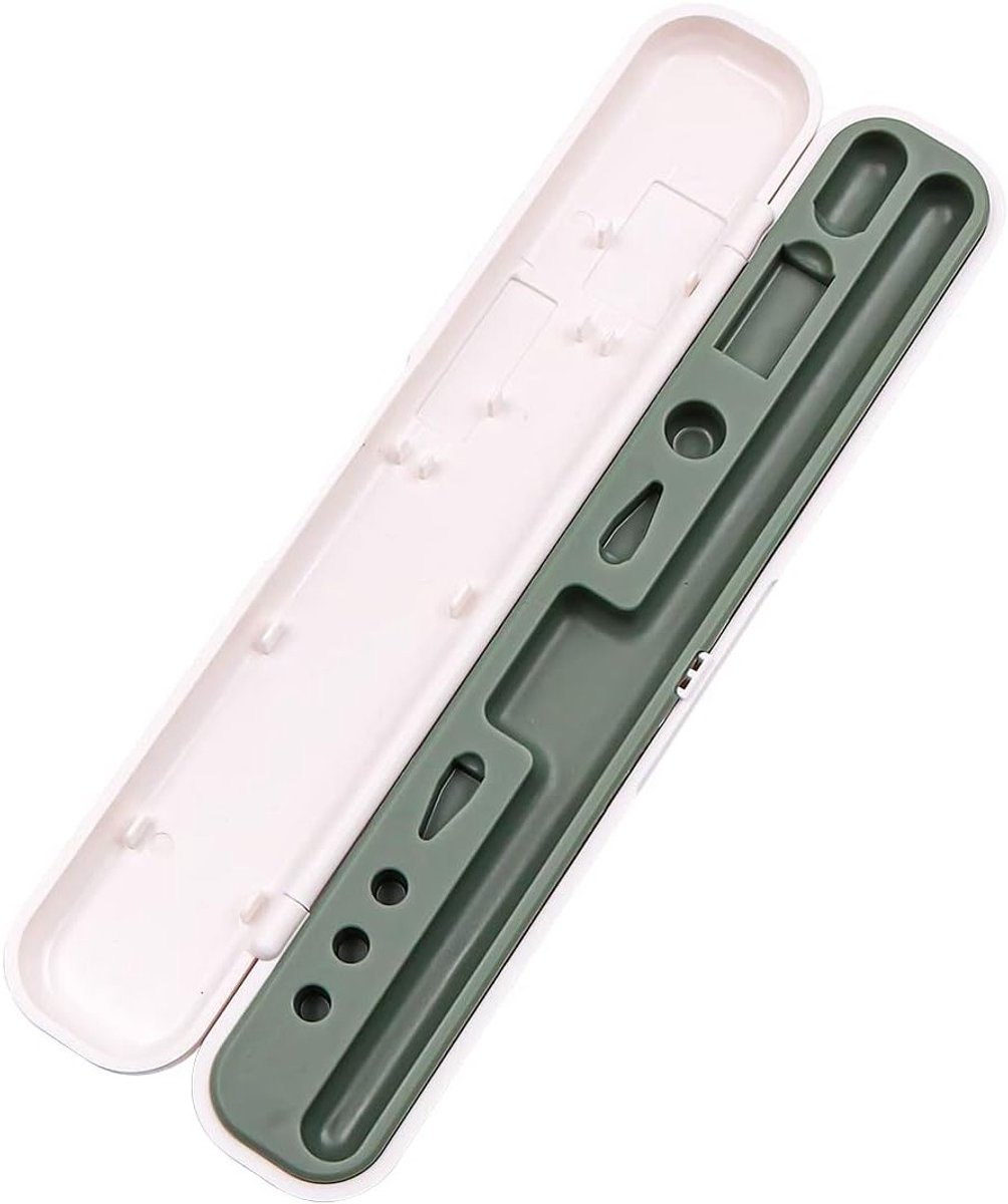 Pencil Case voor 1e en 2e Generatie, Geschikt voor Potloden en Accessoires, Wit met Groene Rand