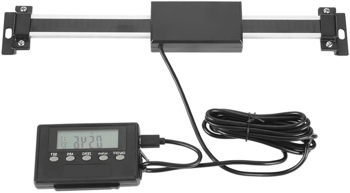 Digitale uitlezing set met lineaire schaal van zwart aluminiumlegering 0-150mm voor freesmachines en draaibanken met afstandsbediening en LCD-display