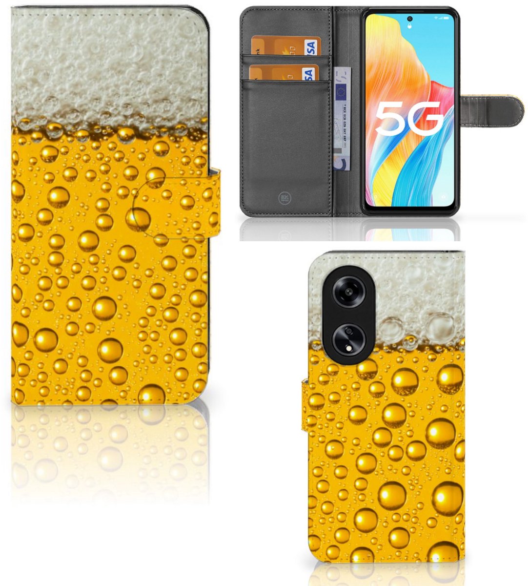Boekhoesje voor OPPO Reno8 T 5G Book Cover Bier