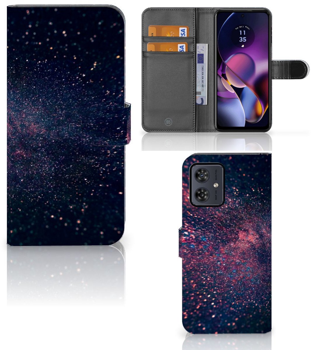 Boekhoesje voor Motorola Moto G54 Book Case Stars