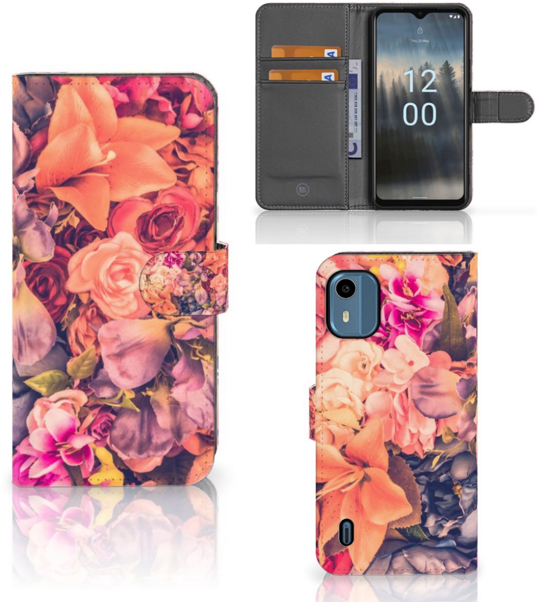 Nokia C12 Hoesje Bosje Bloemen