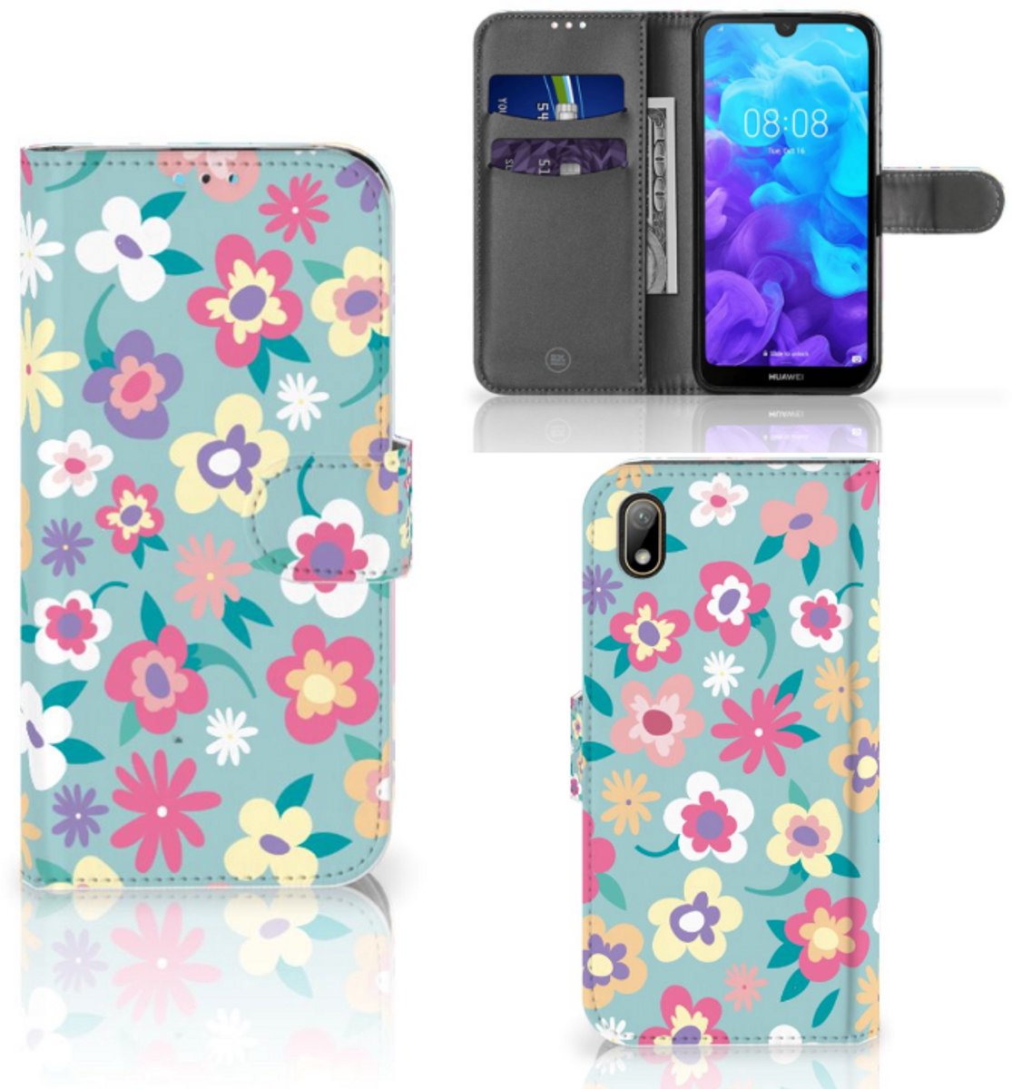 Huawei Y5 (2019) Hoesje Flower Power