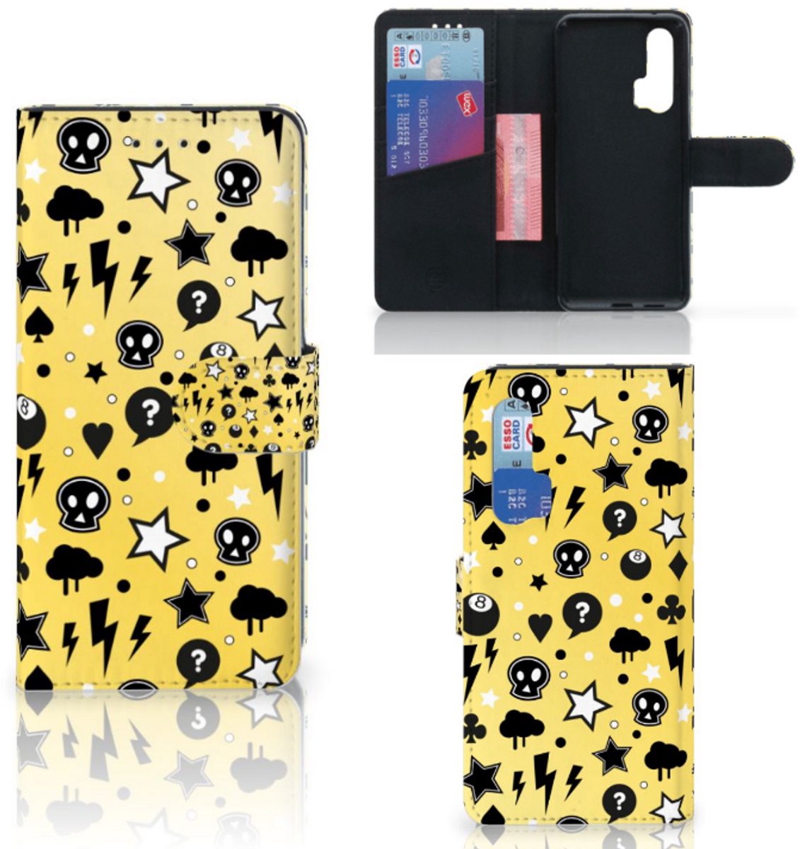 Telefoonhoesje met Naam Honor 20 Pro Punk Geel
