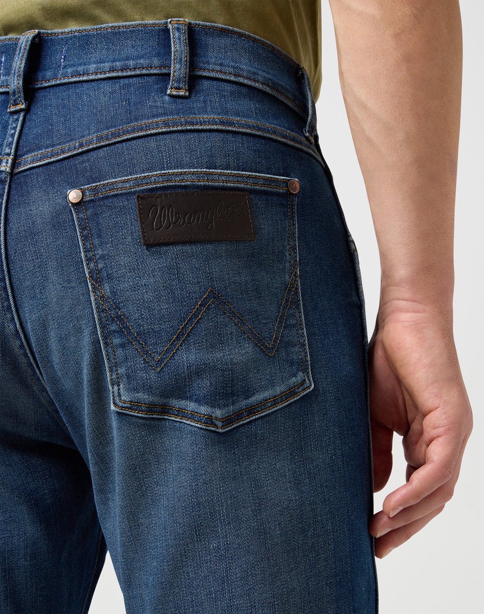 Wrangler Larston Heren Slim-fit Jeans Hare Blauw