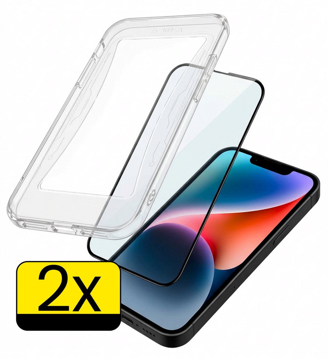 Screenprotector - Geschikt voor Apple iPhone 14 Pro Max - 2 Stuks - Met Installatie Kit - Beschermglas - Gehard Glas - Tempered Glass - Screen Protector