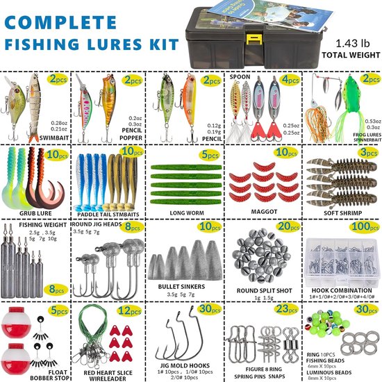 Vis Lure Set - Vliegvis Set Vissen - Vissen Op Baars - 299 Delige Set — afbeelding 3