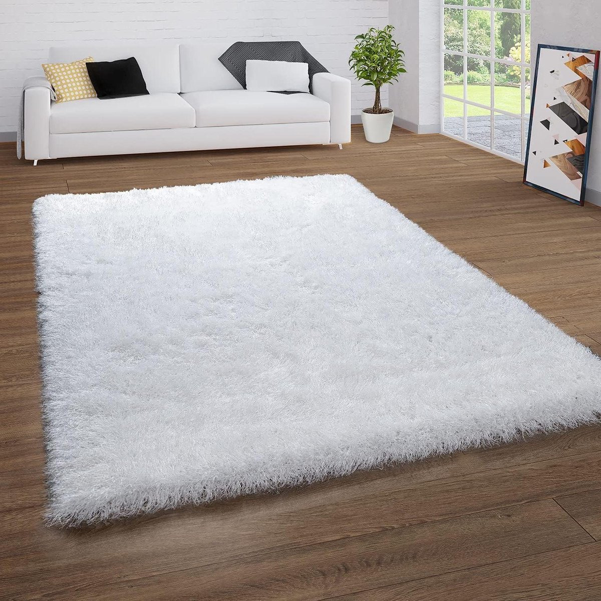 Hoogpolig Vloerkleed - Shaggy Kleed - Woonkamer Decoratie - Glanzend Garen - 120x160 cm -