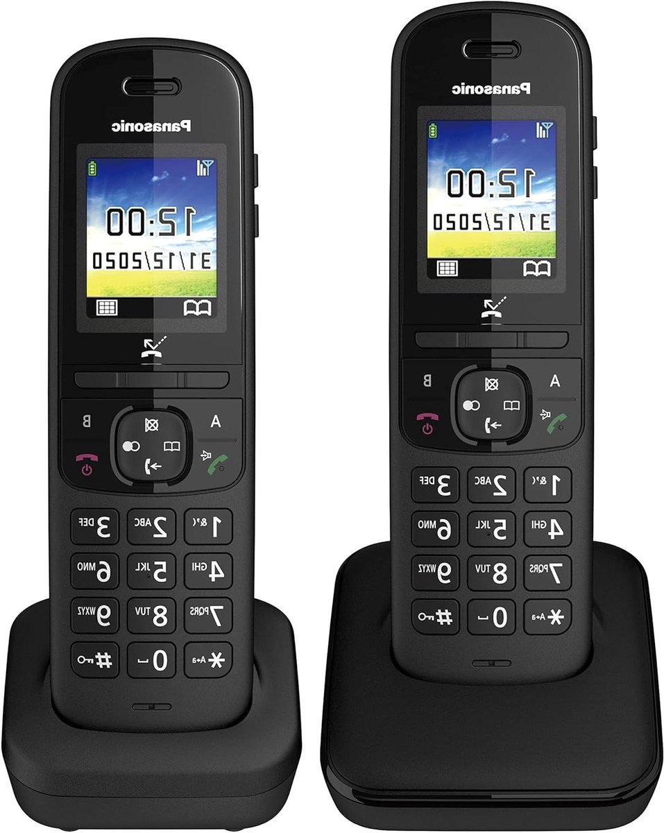 DECT Telefoon - Draadloze Telefoon - Thuiscommunicatie - Schokbestendig - 2 Handsets - Zwart