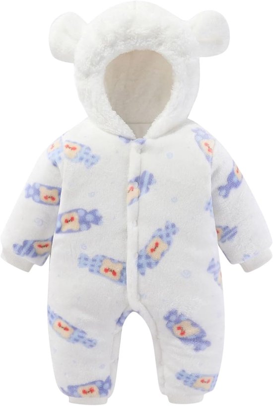 Baby Sneeuwpak - Winter Jumpsuit - Warmte Buiten - Zachte Fleece - Pasgeboren - Koe Print — afbeelding 4