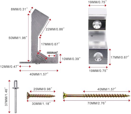 Reparatieset voor Piepende Vloeren Eenvoudig Te Gebruiken Oplossing voor Ruisonderdrukking voor Thuis 6 Beugels voor Familiehouten Ondervloeren van 5/8 Inch of Dikker — afbeelding 3