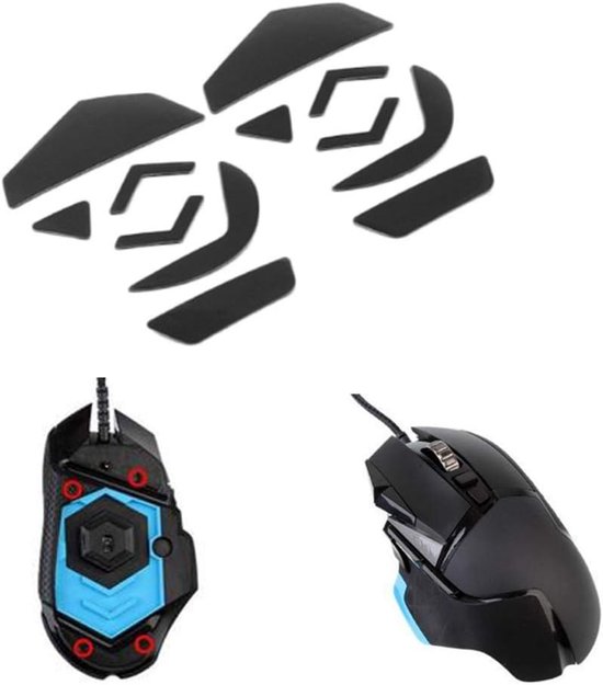 Muis Voeten Pads - Muis Skates Sticker - Soepeler Glijden - Afgeronde Gebogen Randen - 0.6MM Dikte - Zwart — afbeelding 3