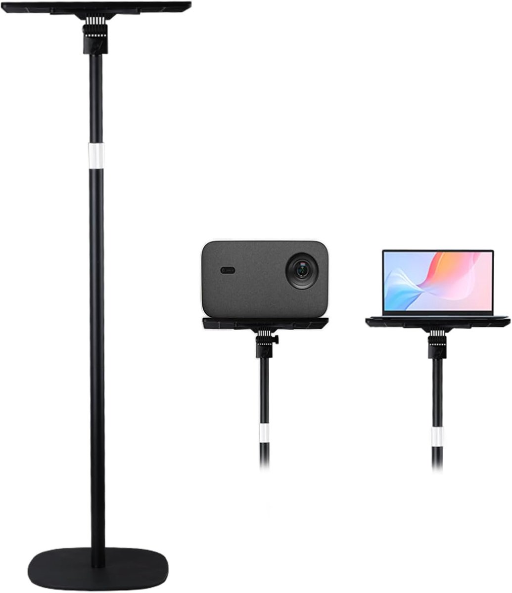 Projector standaard - Vloerstandaard - Presentaties geven - In hoogte verstelbaar - Tot 7 kg - Zwart