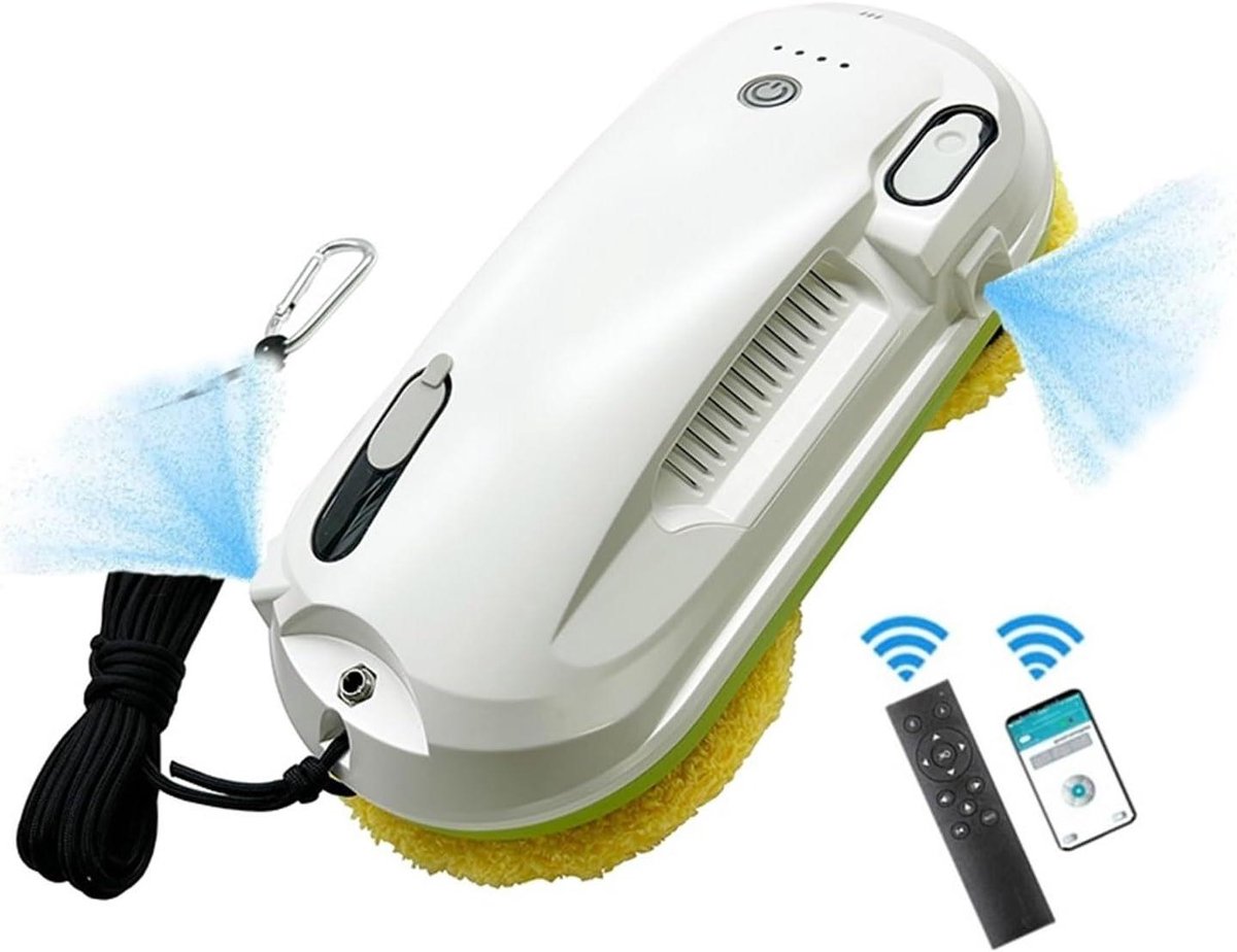 Raam Reiniger Robot - Automatische Glazenwasser - Streeploos Schoonmaken - Anti-val Technologie - 6m Kabel - Wit