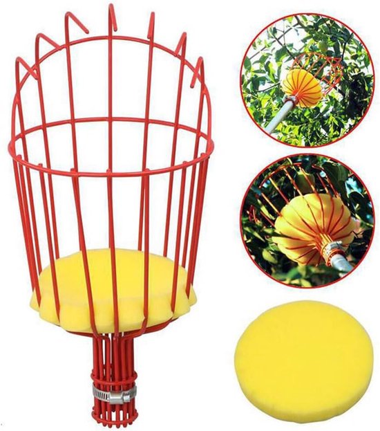 Fruitplukker Mand - Fruitgrijper Tool - Fruit Verzamelen - Telescopische Bereik - Tot 6 Meter - Blauw — afbeelding 4