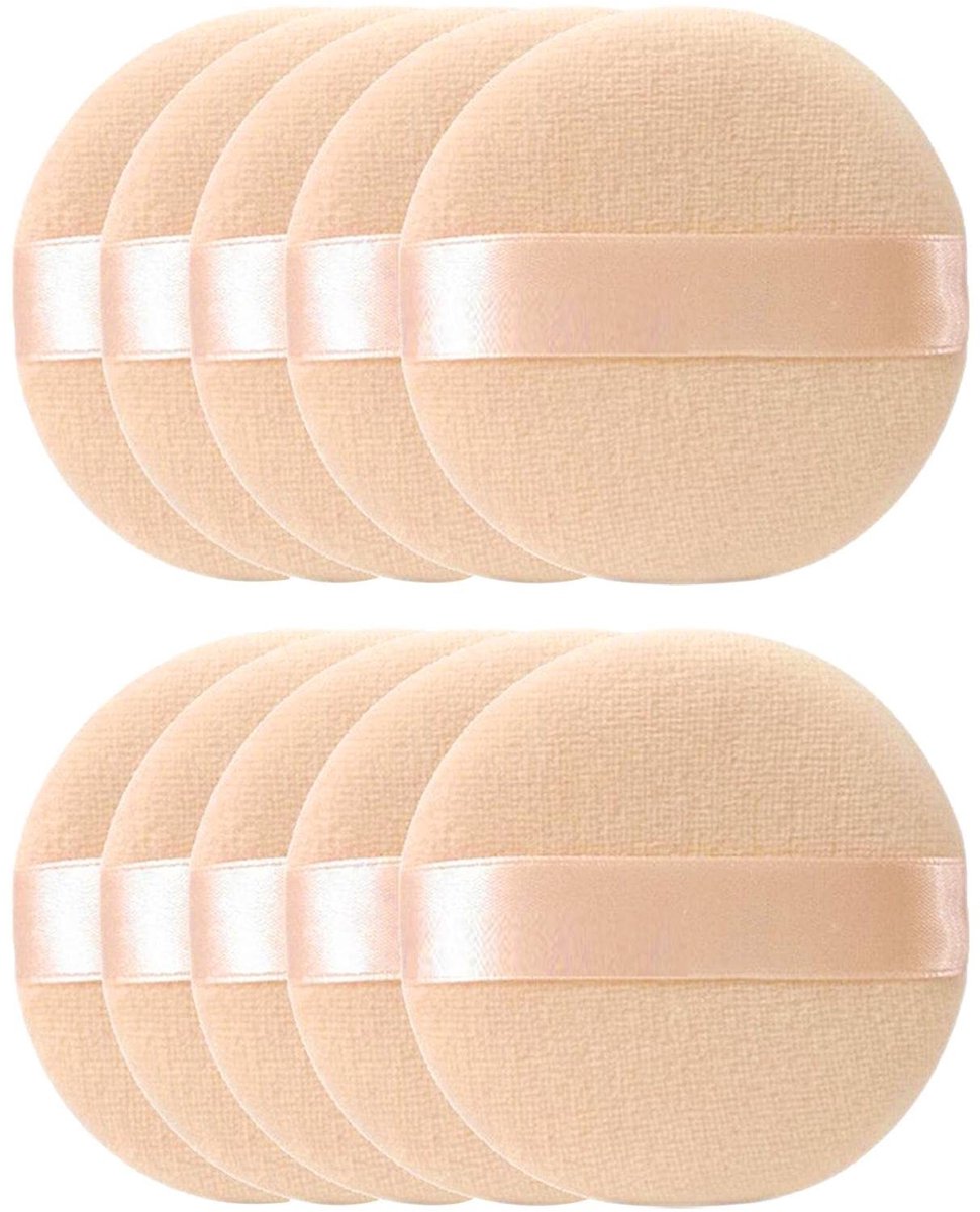 Dailygoods- Poederkwastenset 10-delig - Zachte Make-upsponsjes - Cosmeticasponsset - Compact en Draagbaar - Ideaal voor Foundation - Eenvoudig aanbrengen - Makeupspons