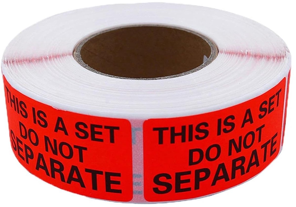 Dailygoods- Etikettenstickers 500 stuks - Ronde Waarschuwingsstickers - Zelfklevende Labels - Fluorescerend Gekleurd Papier - 1 x 2 inch - Voor Verzenddoeleinden - Labelstickers