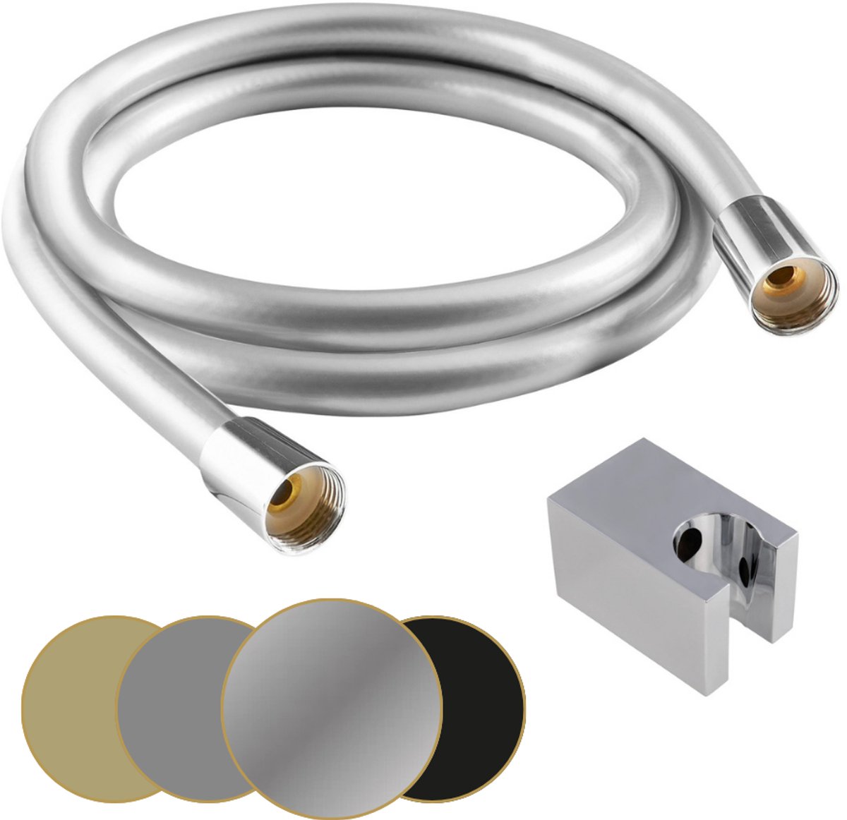 Schulte Doucheslang - L: 175 Cm - Anti-torsie - Chroom - Voor Handdouche