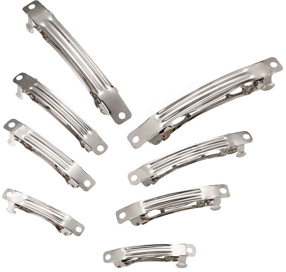 Dailygoods- Haarspelden 100 stuks - Franse Haarspelden - IJzeren Haarspelden - 4 Maten 30/39/59/78 mm - Lichtgewicht - Platina Kleur - Haarklemmen