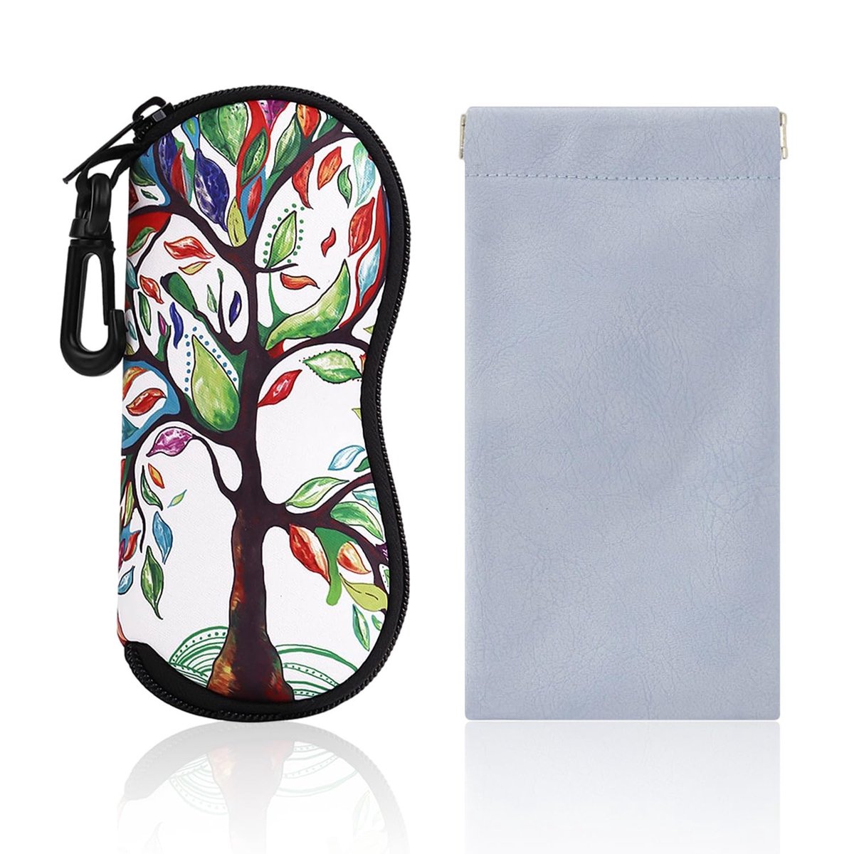 Dailygoods- Brillenkoker met ritssluiting - Bedrukte brillenkoker - Schokbestendig - Waterdicht - Duurzaam - Formaat 18 x 8 cm - Brillenetui