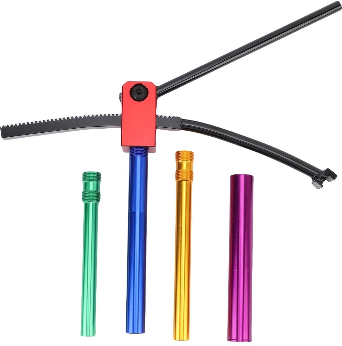 Dailygoods- Bandenwisseltool Moeiteloze Installatie - Aluminium Gereedschap - Tandwieltransmissie - Geschikt voor 16-21 Inch Wielen - 15-25 Mm Assen - Duurzaam Design - Bandenmontagegereedschap