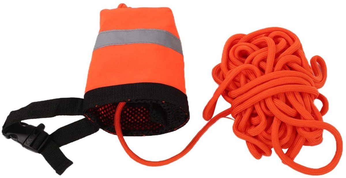 Dailygoods- Werpzak Waterdicht - Drijvende Werpzak - Reflecterend Touw - Gooibaar Touw - Werplijn 15M - Geschikt voor Watersporten - Werpnet