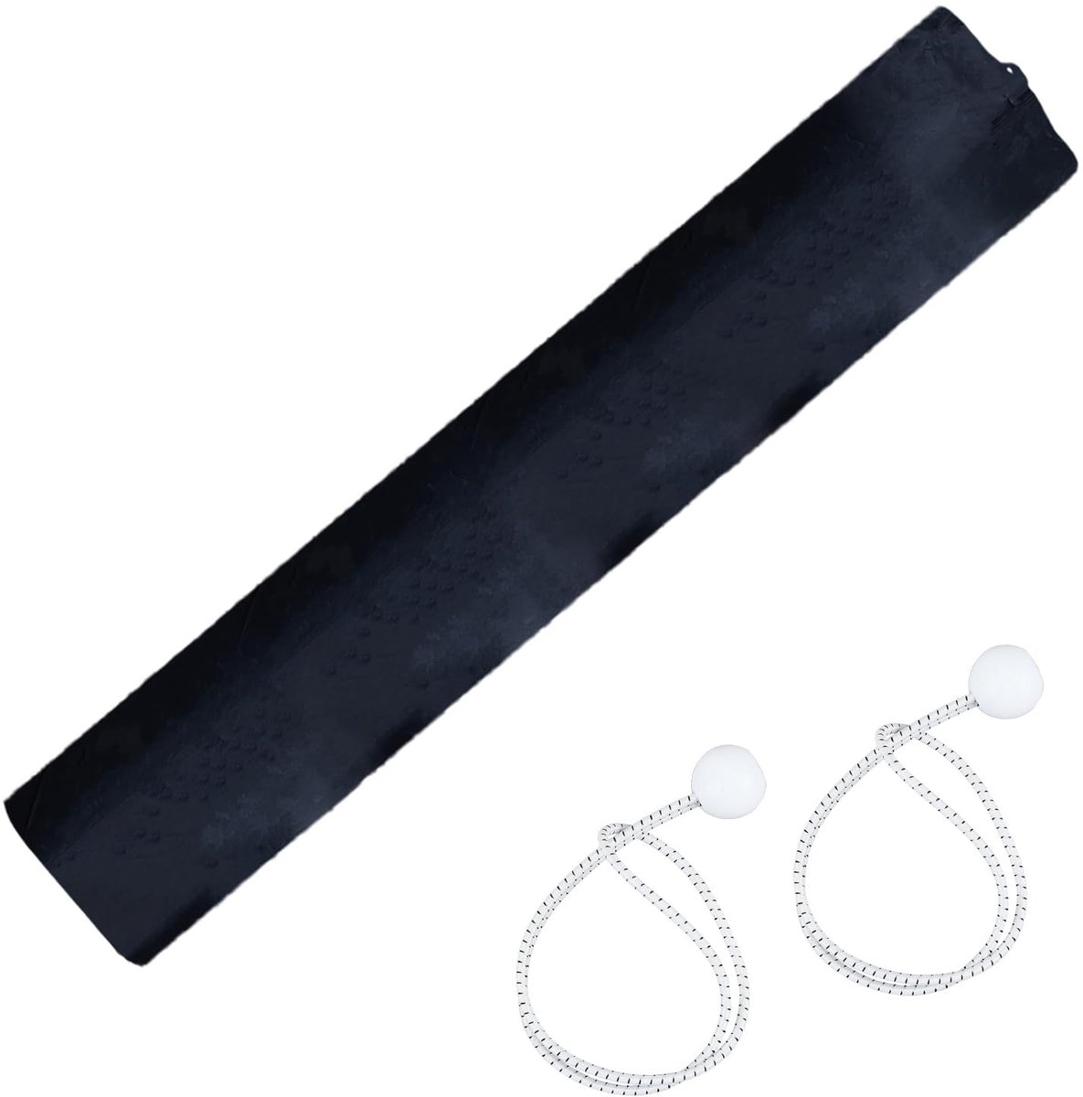 Dailygoods- Tapijt Opbergtas Jumbo - Herbruikbare Zwarte Tas - Oxford Doek - 50 x 234 cm - Inclusief 2 Riemen - Stofdicht en Opvouwbaar