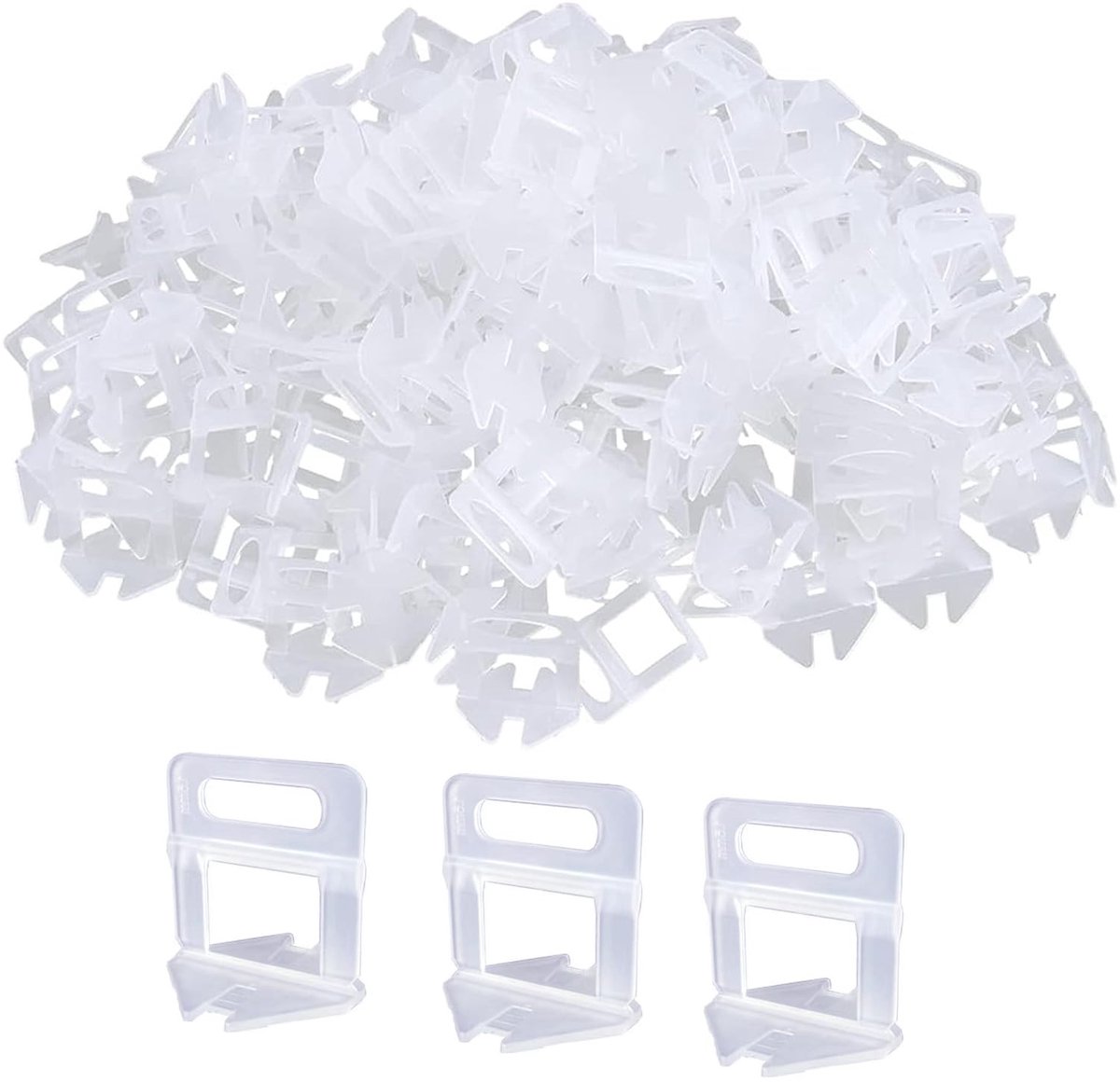 Dailygoods- Nivelleringssysteem set 200 nivelleringslipjes - Tegels leggen - Dikte 3-12 mm - Clips - 1 mm - Gebruiksvriendelijk - Tegelniveau